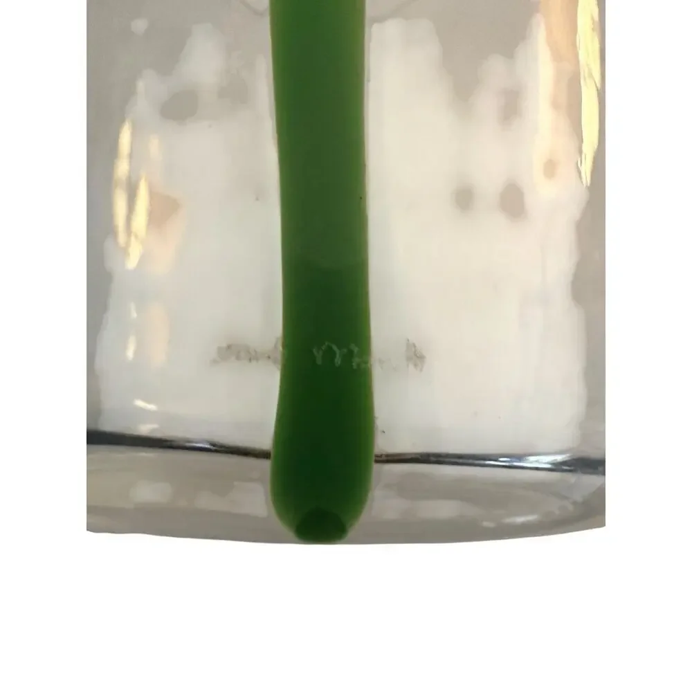 New Carlo Moretti Murano BoraGlass Bud Vase Tumbler Simple Red Flower Signed